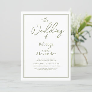 Minimale Moderne Calligrafie Weddenschap Kaart