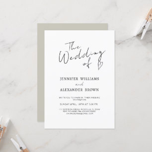 Minimale Moderne Calligrafie Weddenschap Kaart