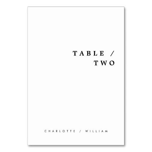 Minimale Moderne Chic Typografie Trouwen Kaart (Voorkant)