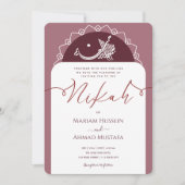 Minimale Moderne Chick Bourgondië Merlot Islamitis Kaart (Voorkant)