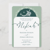 Minimale Moderne Chick Sage Groene Islamitische Ni Kaart (Voorkant)