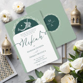 Minimale Moderne Chick Sage Groene Islamitische Ni Kaart