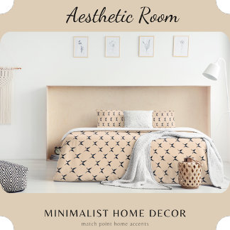 Minimale moderne crème en zwart geometrisch kussensloop
