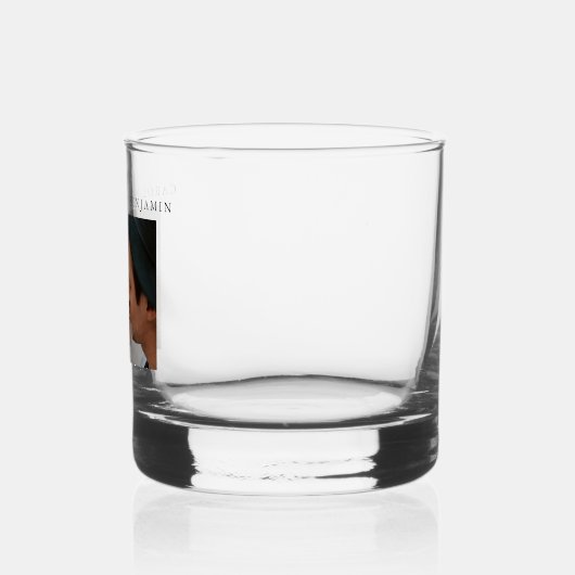 Minimale moderne datum van de Aangepaste bruiloft Whisky Glas (Links)