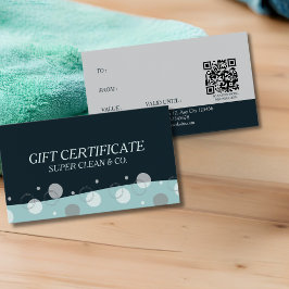 Minimale moderne donkerblauwe reinigingsdiensten visitekaartje