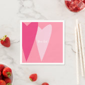 Minimale moderne dun roze harten aangepast servet (Insitu)