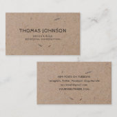 Minimale moderne, duurzame bouw visitekaartje (Voorkant / Achterkant)