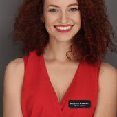 Minimale Moderne Eenvoudige Clean Black Profession Naamplaatje