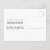 Minimale moderne eenvoudige foto-Afstuderen Aankondigingskaart (Achterkant)