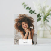 Minimale moderne eenvoudige foto-Afstuderen Aankondigingskaart (Staand voorkant)