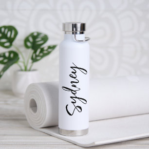 Minimale Moderne Elegant Script Persoonlijke naam Waterfles