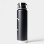 Minimale Moderne Elegant Script Persoonlijke naam Waterfles (Achterkant)