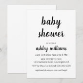 Minimale moderne, elegante babyschoeisel kaart (Voorkant / Achterkant)