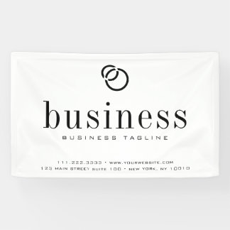 Minimale moderne, elegante bedrijfsnaam Logo Spandoek