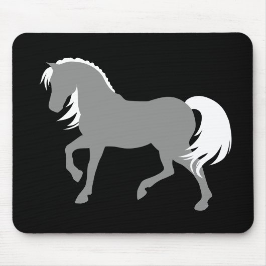 Minimale Moderne Elegante Chic Simpele Grijze Paar Muismat (Voorkant)