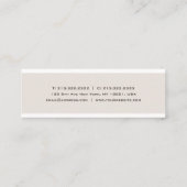 Minimale moderne elegante kleuren mini visitekaartje (Achterkant)