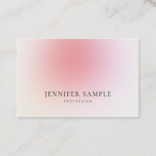 Minimale moderne elegante lichtroze kleurenluxe visitekaartje