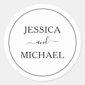 Minimale moderne envelopzegel ronde sticker