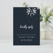 Minimale moderne fijnkorrelige platforminstallatie RSVP kaartje (Staand voorkant)