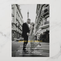 Minimale Moderne Foto Bruiloft Save the Date