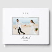 Minimale moderne foto Elegant Custom Gastenboek (Voorkant)