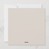 Minimale moderne foto getrouwde kersttaupe feestdagenkaart (Achterkant)