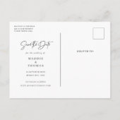 Minimale moderne foto Opslaan Datum uitnodiging (Achterkant)