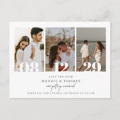 Minimale moderne foto Opslaan Datum uitnodiging (Voorkant)