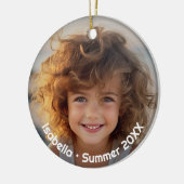 Minimale moderne foto - Retro tekst - Persoonlijk Keramisch Ornament (Links)