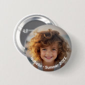 Minimale moderne foto - Retro tekst - Persoonlijk Ronde Button 5,7 Cm (Voorkant /achterkant)