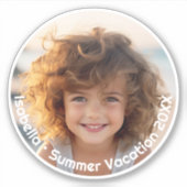 Minimale moderne foto - Retro tekst - Persoonlijk Sticker (Voorkant)