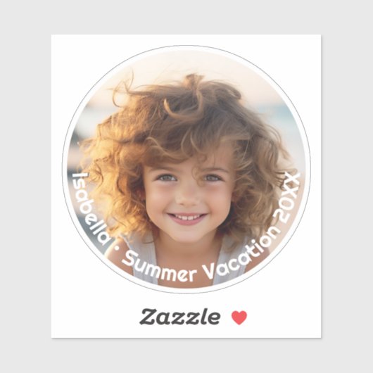 Minimale moderne foto - Retro tekst - Persoonlijk Sticker (Vel)