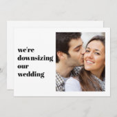Minimale moderne foto We gaan onze bruiloft downsi Aankondiging (Voorkant / Achterkant)