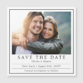 Minimale moderne foto zwart wit Bewaar de datum (Voorkant)