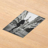 Minimale moderne fotobruiloft acryl uitnodigingen (Laagn)