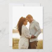 Minimale moderne fotobruiloft save the date (Voorkant)