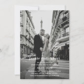 Minimale moderne fotobruiloft save the date (Voorkant)