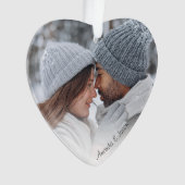 Minimale moderne fotohartslag ornament (voorkant)