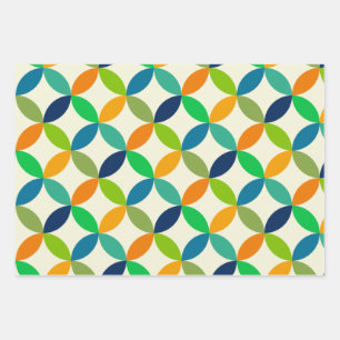 Minimale moderne geometrie uit de midden-eeuw inpakpapier vel