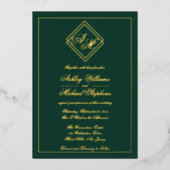 Minimale moderne Geometrische Folie van het Monogr Folie Uitnodiging (Voorkant)