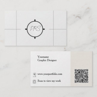 Minimale moderne grafisch ontwerp QR-code Visitekaartje
