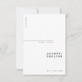 Minimale moderne grafische typografie RSVP kaartje (Voorkant)