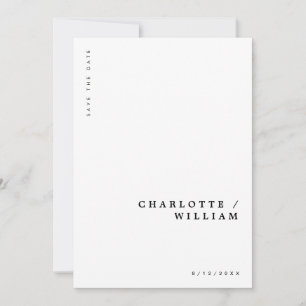 Minimale moderne grafische typografie save the date