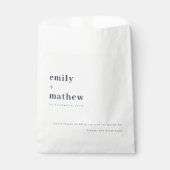 Minimale moderne grijze Typografie Weddenschap Bedankzakje (Voorkant)