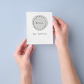 Minimale moderne grijze zout- en ruimtebrochures flyer (Hand)