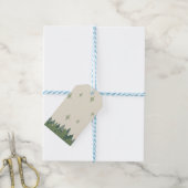 Minimale moderne groene kerstdorp cadeaulabel (Met Touw)
