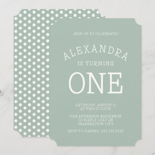 Minimale moderne groene wenkbrauwen eerste verjaar kaart