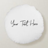 Minimale moderne handgeschreven aangepaste tekst rond kussen (Achterkant)