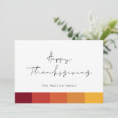 Minimale moderne Happy Thanksgiving Feestdagenkaart (Staand voorkant)