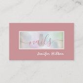 Minimale moderne holografische nagelzalf QR-code Visitekaartje (Voorkant)